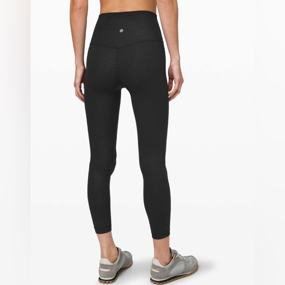 Lululemon Align Pant II 25" in Diverge Emboss Black - Picture 2 of 6
